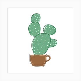 Light Green Cactus Art Print