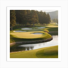 Tiger Woods Golf Course Art Print