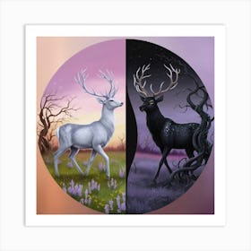 Deer In The Forest 5 Art Print