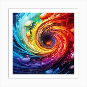 Colorful Swirl Abstract Painting Art Print