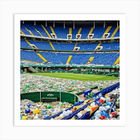 Stadium Full Of Plastic Bottles 1 Art Print