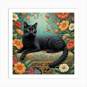 Cat In The Garden 4 Art Print