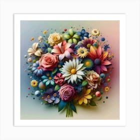 Bouquet Of Flowers 1 Art Print