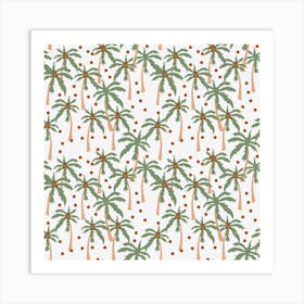 Palm Trees Fabric Art Print