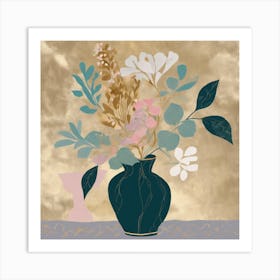 Floral Arrangement In A Vase Art Print