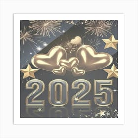 New Year 2025 Art Print