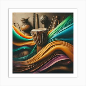 Djembe Stock Videos & Royalty-Free Footage Art Print