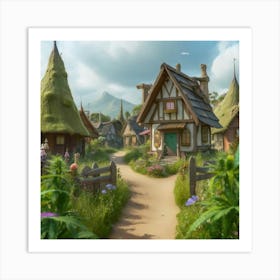 Fairytale Village 1 Art Print