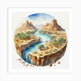 River In The Desert 1 Art Print