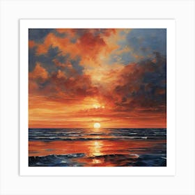 Sun setting 1 Art Print