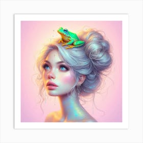 Frog Girl Art Print