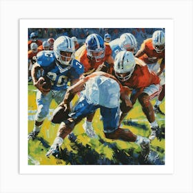 A Football Game Oil Painting Illustration 1718670893 1 Art Print