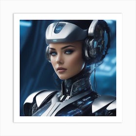 Futuristic Woman Art Print