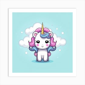 Cute Unicorn 408 Art Print