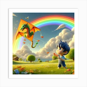 Rainbow Kite 2 Art Print