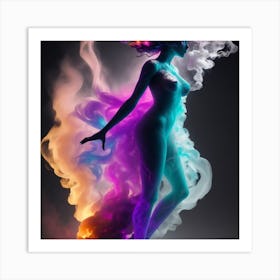 Smoke Woman #6 Art Print Art Print