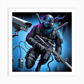 Modern ninja 3 Art Print