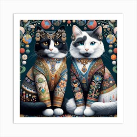 The Majestic Cats 8 Art Print