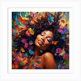 Butterfly Girl 3 Art Print