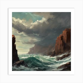 Stormy Seascape 1 Art Print