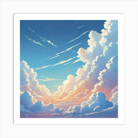 Sunny Weather With Cloud Art Print (1) Art Print