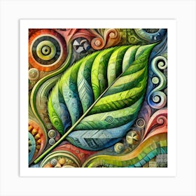 Abstract Leaf Art Print