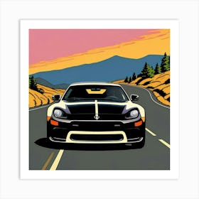 Sharp Sports Car Design in Glossy Detail Art Print