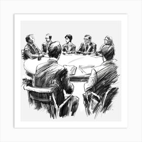 Business Meeting 12 Art Print