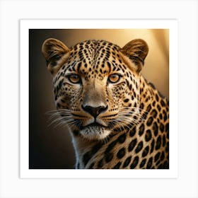 Leopard Portrait Art Print