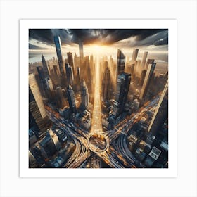 Futuristic Cityscape 8 Art Print