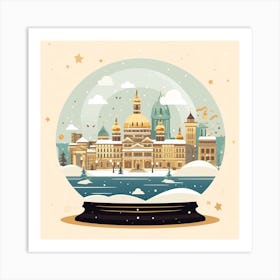 St Petersburg Russia Snowglobe Art Print
