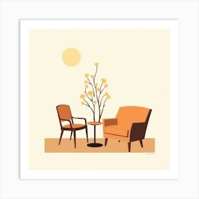 Chair And Table Art Print