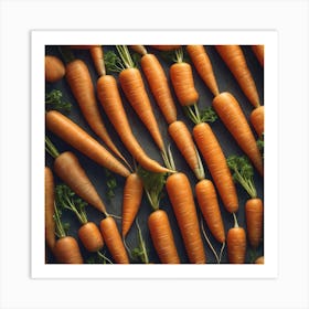 Carrots On A Table 1 Art Print