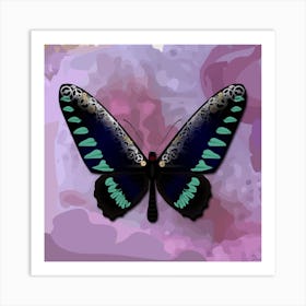 Mechanical Butterfly The Palawan Birdwing Techno Trogonoptera Trojana Pink Art Print