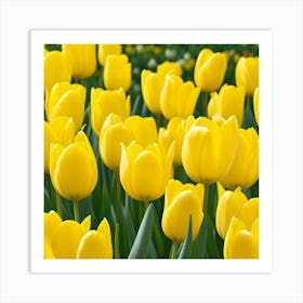 Yellow Lucky flowers Art Print