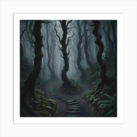 Dark Forest Path 6 Art Print