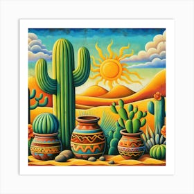 Mexican Cactus Art Print