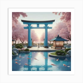 Koi Pond Art Print