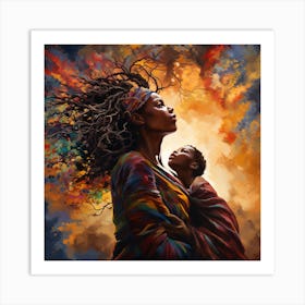 Mother And Child 33 Art Print