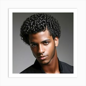 Young Man With Curly Hair Art Print