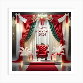 Happy New Year 2024J Art Print