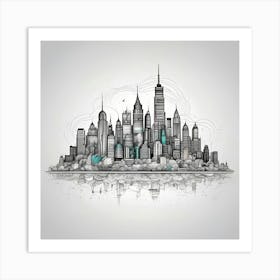 New York City Skyline 104 Art Print