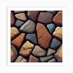 Stone Wall Background 2 Art Print