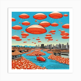 Aliens In The Sky 4 Art Print