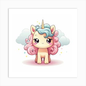 Cute Unicorn 136 Art Print