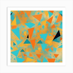 Cute Colorful Aesthetic Abstract Geometric In Bright O 0 Art Print