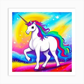 Unicorn Rainbow Art Print