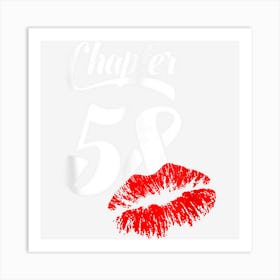 Womens 58th Birthday Lips Chapter 58 Years Old 1964 Art Print