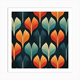 Abstract Floral Pattern 8 Art Print