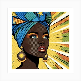 Mbali Pop African Woman Art Print